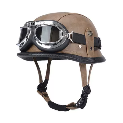 Motosiklet dəbilqələri – Helmet - m55-56-brown-silver-frame-harley-mirror-limited-time-carnival
