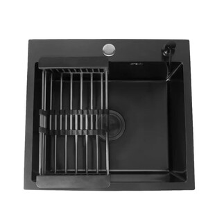 Large Single-Slot Sink 304 Stainless Steel Nano Dishwashing Basin Kitchen Sink Household Sink under Counter Basin New Model
