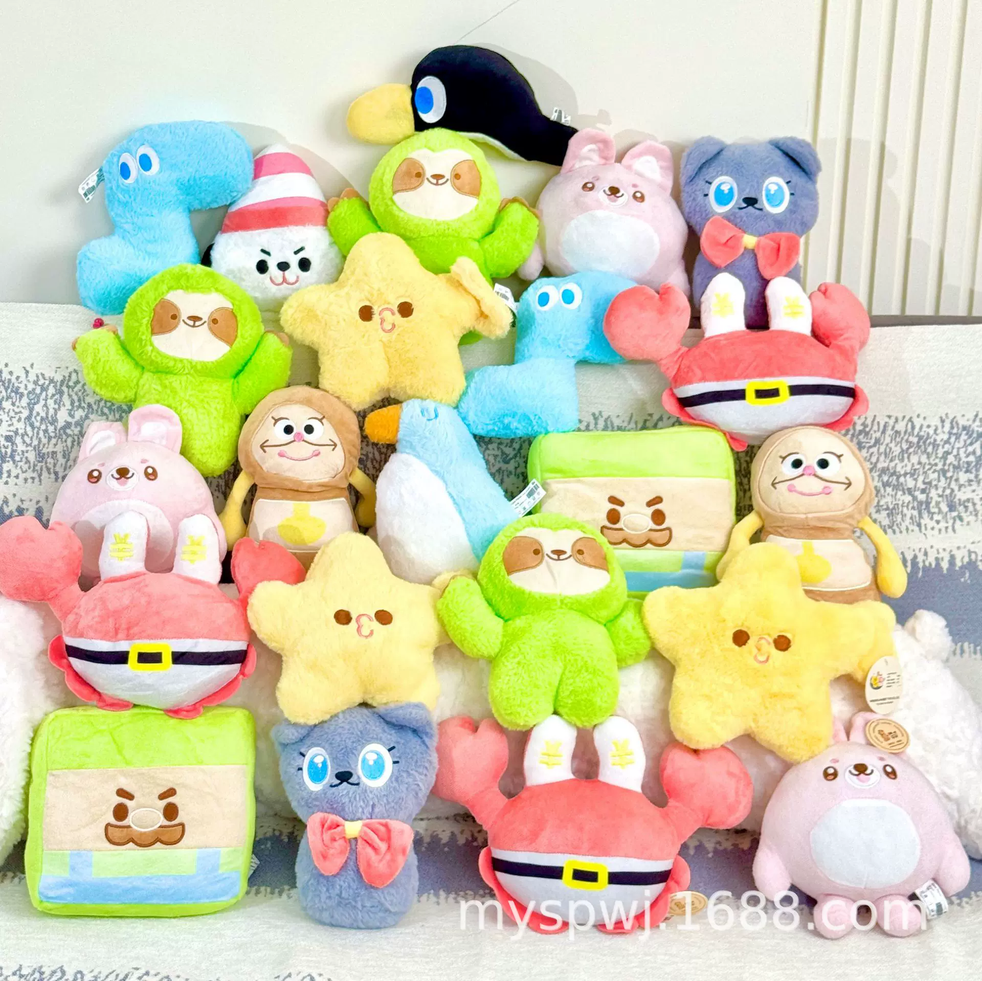 六寸抓机娃娃毛绒玩具卡通公仔玩偶婚抛洒地推摆摊礼物厂家直销