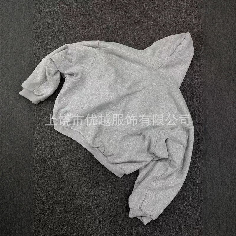 小众跨境套头卫衣批发春秋季格纹潮流美式复古宽松连帽衫|undefined