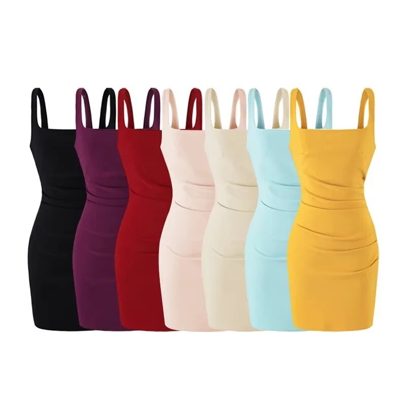 Sexy Hot Girl Suspender Dress for Women 2026 Summer New Style Pure Desire Style Vest Dress with Waist-Cinching Black Bodycon Skirt