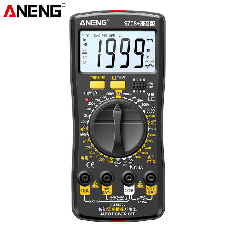 Aneng音声式マルチメーターデジタル高精度全自動計交流直流電流電圧計修理電気技師|undefined