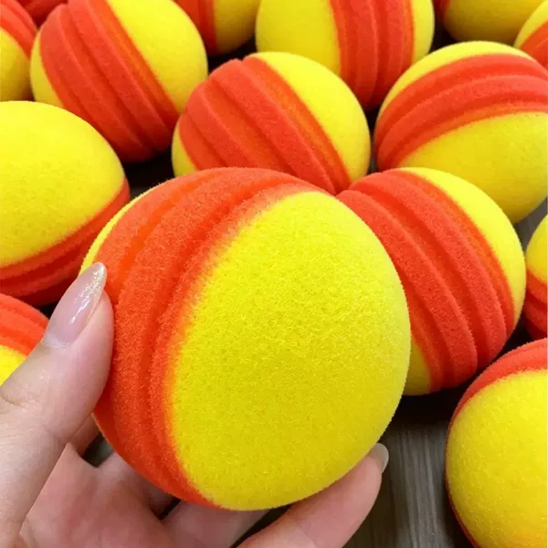 Silent and noiseless 89mm pickleball ball, direct supply from manufacturer, PU yellow high-elasticity sponge ball for competition and training