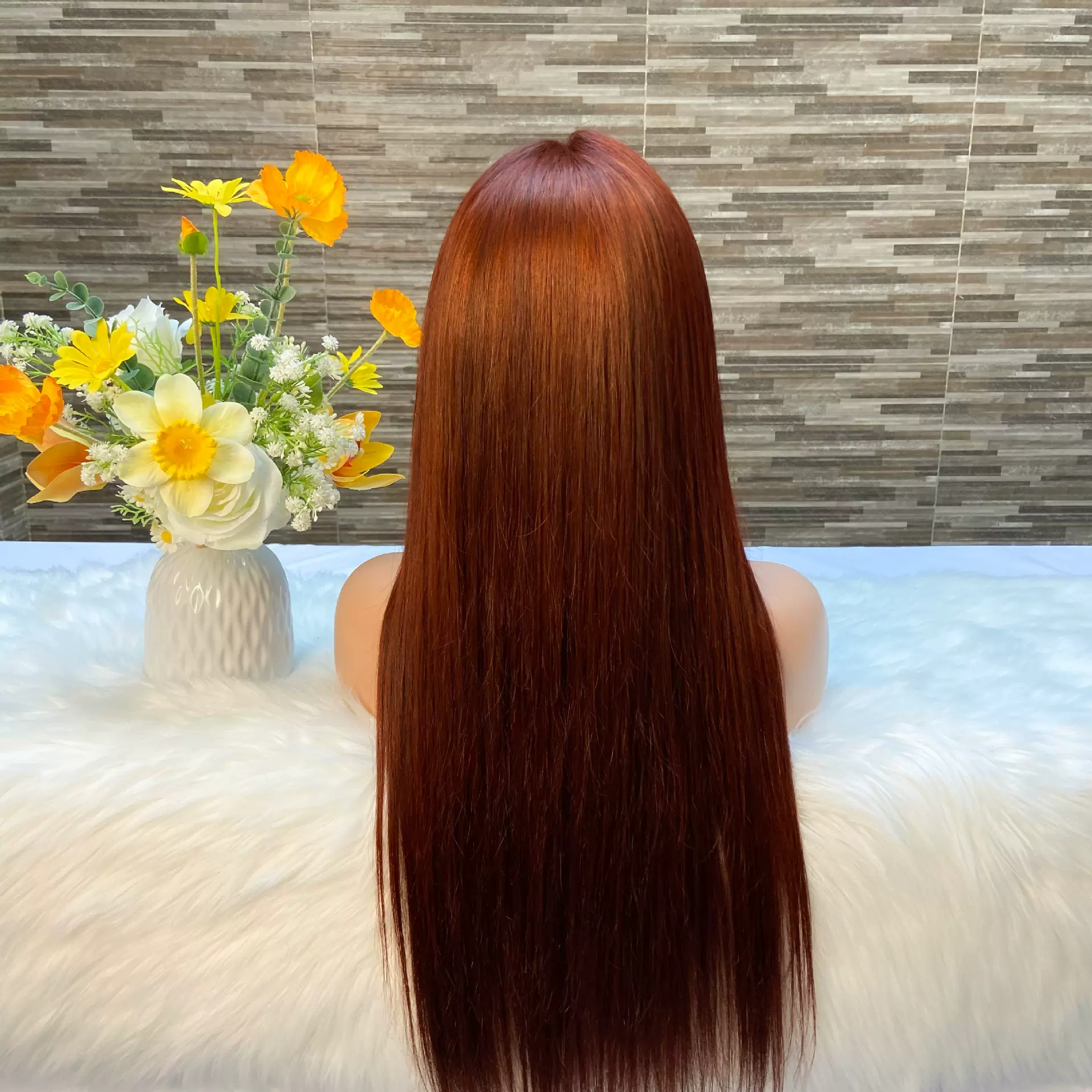 跨境畅销33#前蕾丝13X4lace fronta拼接100%真人长直发假发头套