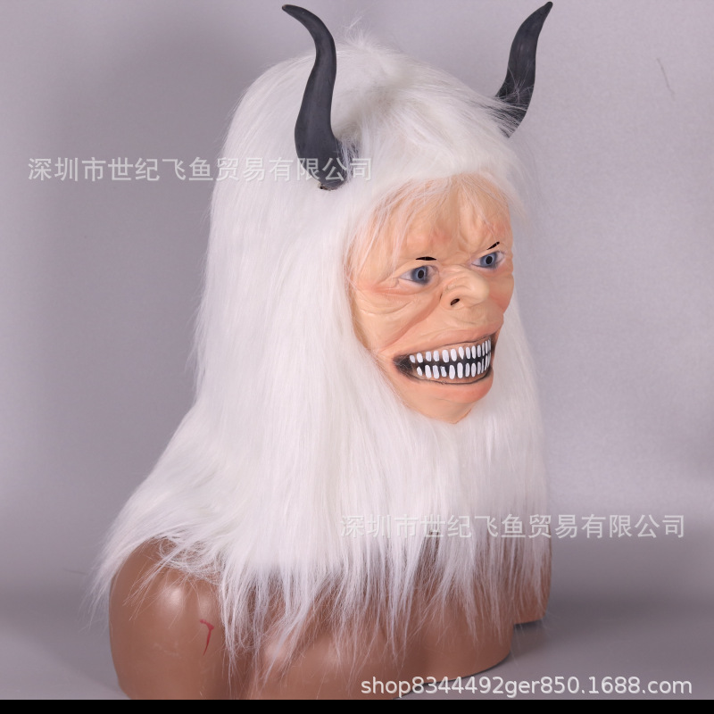 Máscara transfronteriza de monstruo de nieve Fiesta de Halloween Festival cosply disfraz Toro Diablo cabeza cubierta TikTok accesorios en vivo