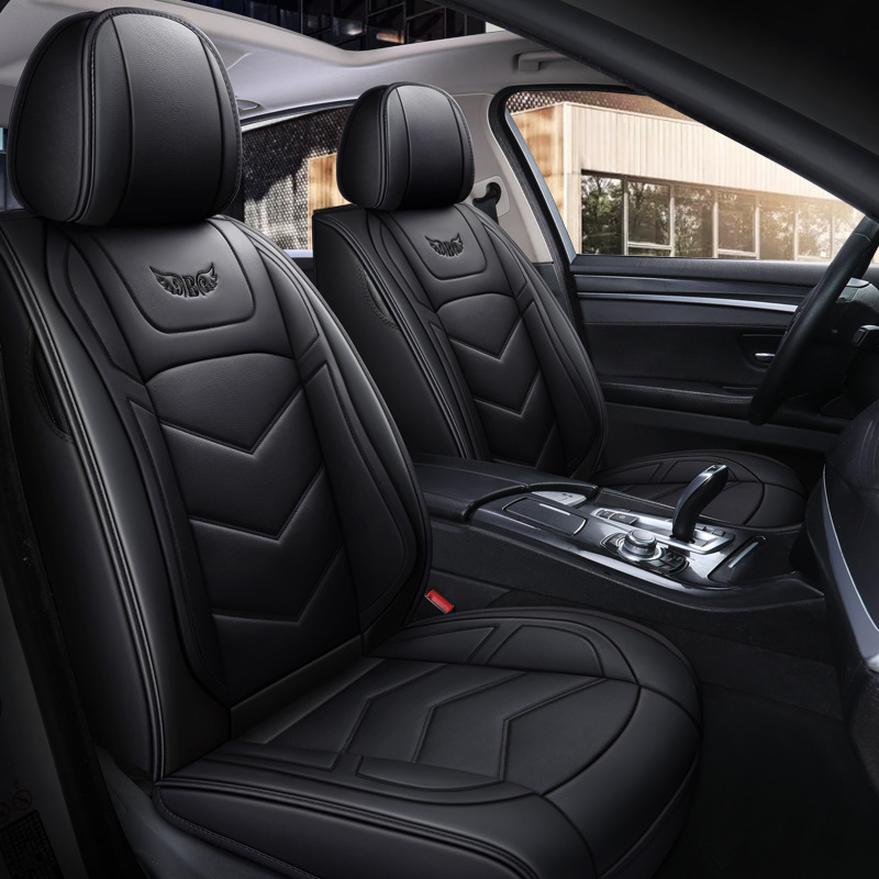 El nuevo cojín de asiento de automóvil de cuero completo para el asiento del conductor y el pasajero Four Seasons Universal Cover es adecuado para el cojín de automóvil universal SUV de cinco plazas