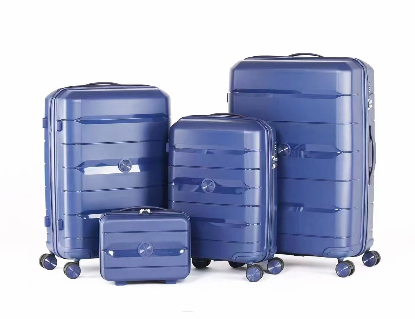 Procesamiento de maletas personalizadas con cremallera de color sólido maleta de embarque al por mayor maleta de embarque ligera