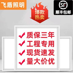 LED統合天井ランプ600*600埋め込みパネルランプオフィスキッチントイレアルミボタン浴室フラットランプ