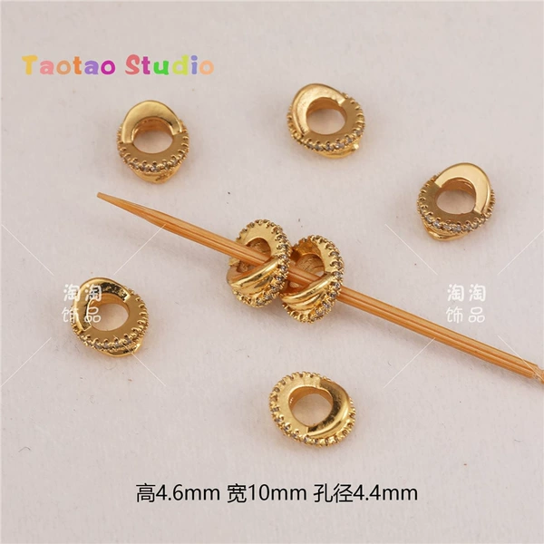 1 golden cross zircon spacer ring
