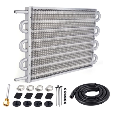 Soyutma sisteminin digər hissələri pipe-type oil cooler radiator - 8-row-extended-version-silver