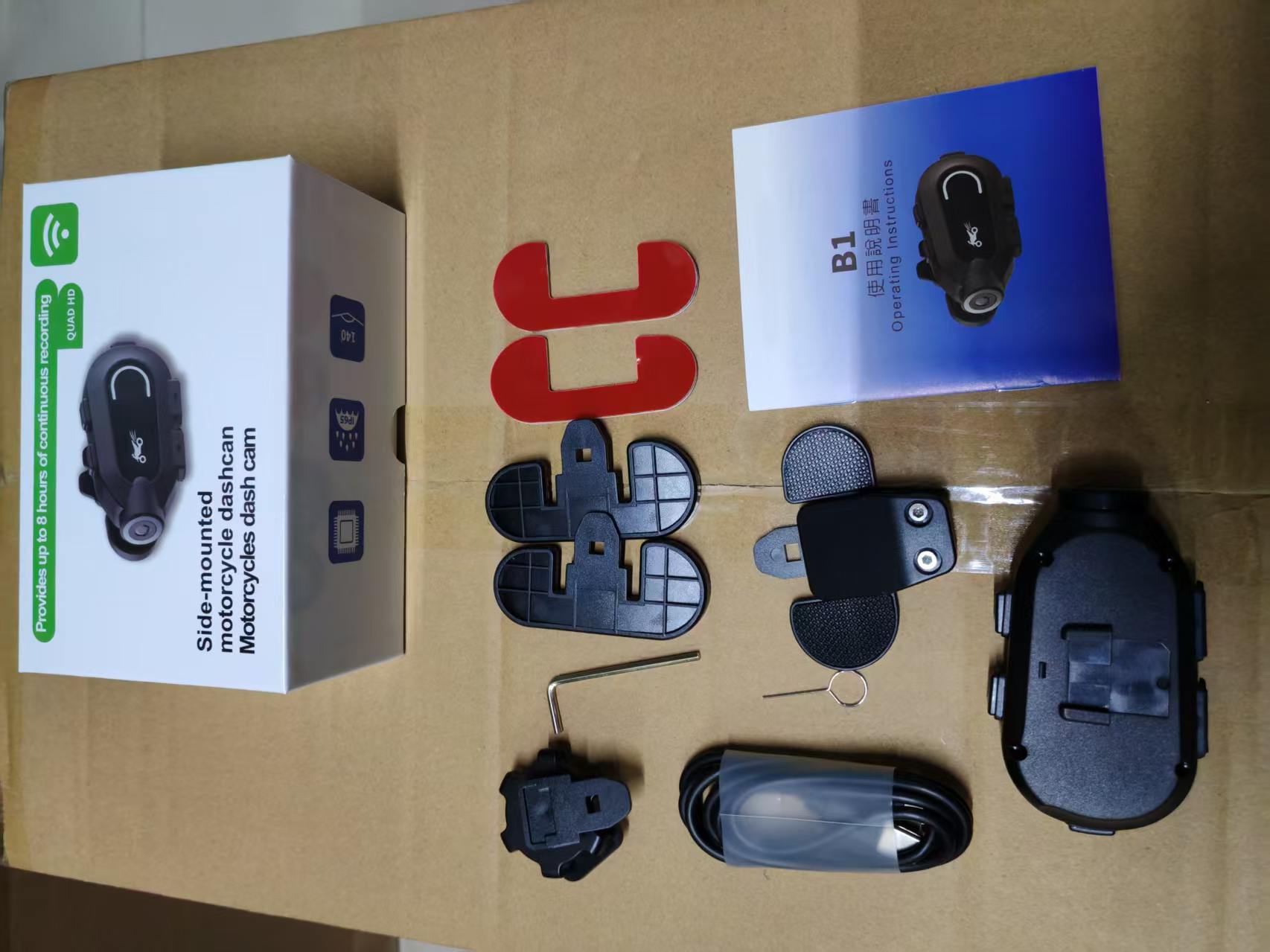 New cross-border product: Motorcycle helmet dashcam, electric vehicle 2K HD WiFi long-lasting battery riding recorder
