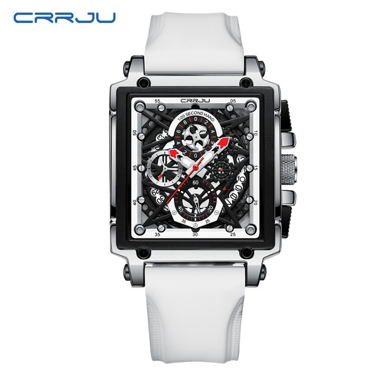 CRRJU/Kakun 2312 Nuevo reloj de hombre de cinturón simple personalidad de negocios multifuncional Calendario de hombre image 8