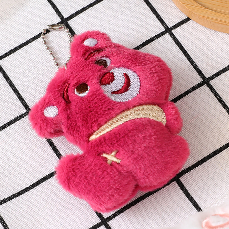 Caricatura peluche fresas oso broche lindo perro Pacha muñeca bolsas de muñecas colgar DIY accesorios de ropa al por mayor