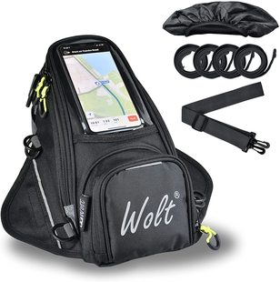 Motorcycle Bag Waterproof Rain Cover Strong Magnetic Crossbody Shoulder Bag Transparent Pocket Mobile Navigation Bag