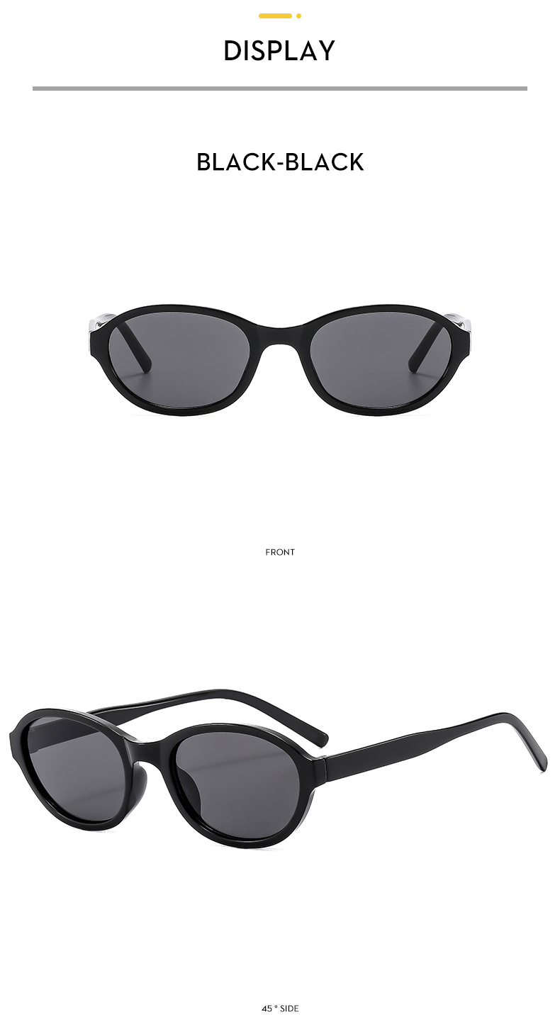 45g Weight Full Frame Glasses Structure Sunglasses Classification PC, UV400 Protection Lens Material Oval Frame Glasses Style Holiday, Travel Occasion Solid Color Pattern All Seasons Season Women's Gender Classic Style, Commute Style Classic Style Commute Solid Color PC UV400 Protection Oval Frame Full Frame Women's Sunglasses 10