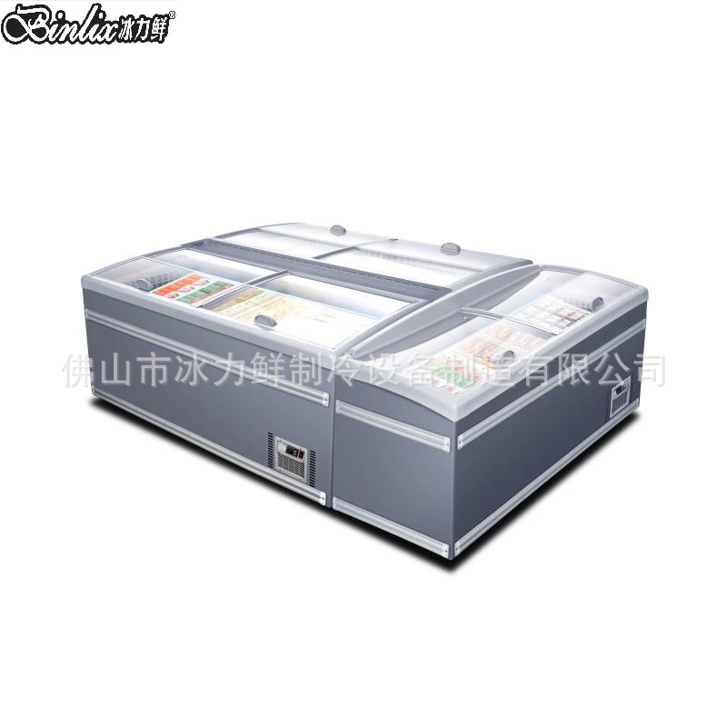 冰力鲜超市组合岛柜冰淇淋包子水饺馄饨卧式柜直冷无霜ZCD-E185S