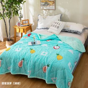 Washed Cotton Air Conditioning Quilt Summer Cool Quilt Double Summer Thin Quilt Kidsren's Single Spring Autumn Summer Summer Quilt Ke Changli