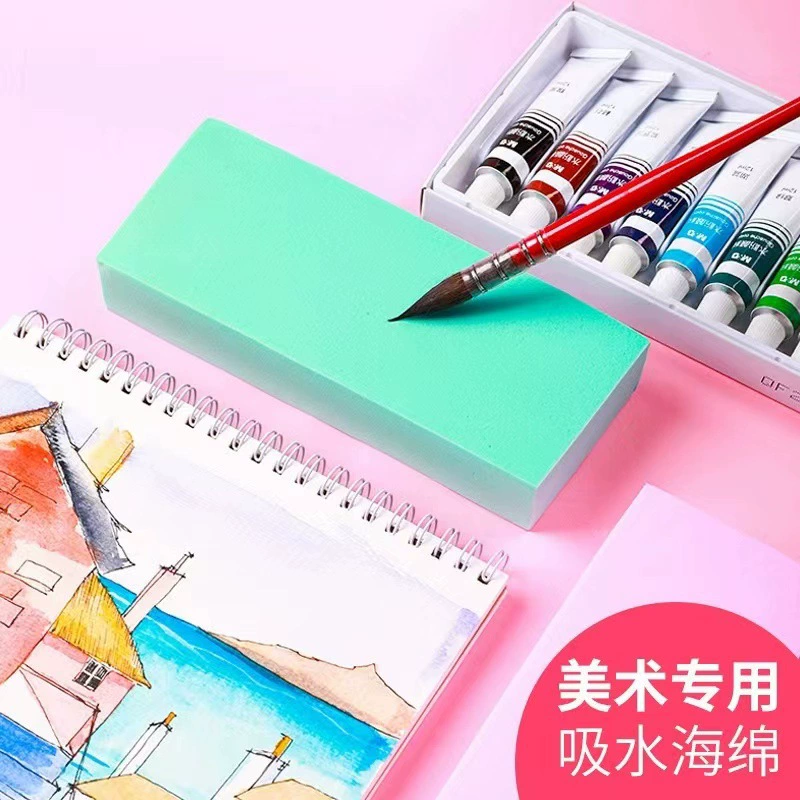 Специальная художественная впитывающая губка, многофункциональная губка для рисования гуашью, хлопок высокой плотности, волшебная одинарная двухблочная губка для рисования