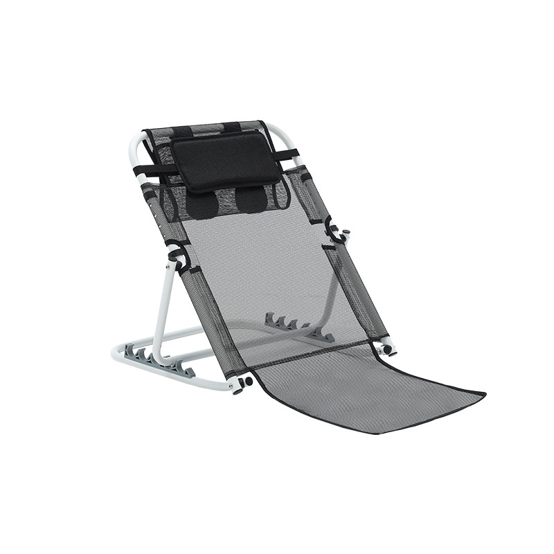 Silla con Respaldo para Cama de Ancianos, Plegable y Ajustable, Marco de Aleación de Aluminio, Marco de Ayuda para el Cuidado, Asiento de Cama con Soporte Lumbar.