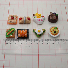 Simulated food toy diy resin jewelry accessories cream glue mobile phone case beauty materials wholesale fried noodle burger