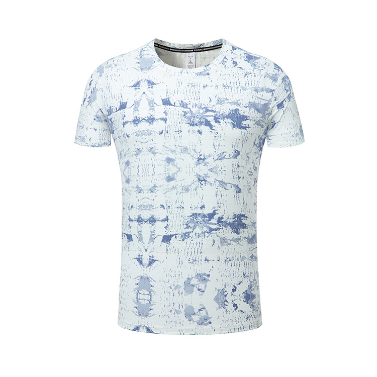 Cross-Border Deportes de los hombres de seda de hielo de secado rápido ropa al aire libre corriendo suelto más tamaño estiramiento de manga corta top en stock al por mayor UA