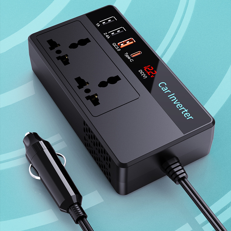 Гид к внешнеторговым продажам 200W автомобильный инвертор многофункциональный конвертер мощности PDQC3.0 быстрая зарядка многофункциональная розетка