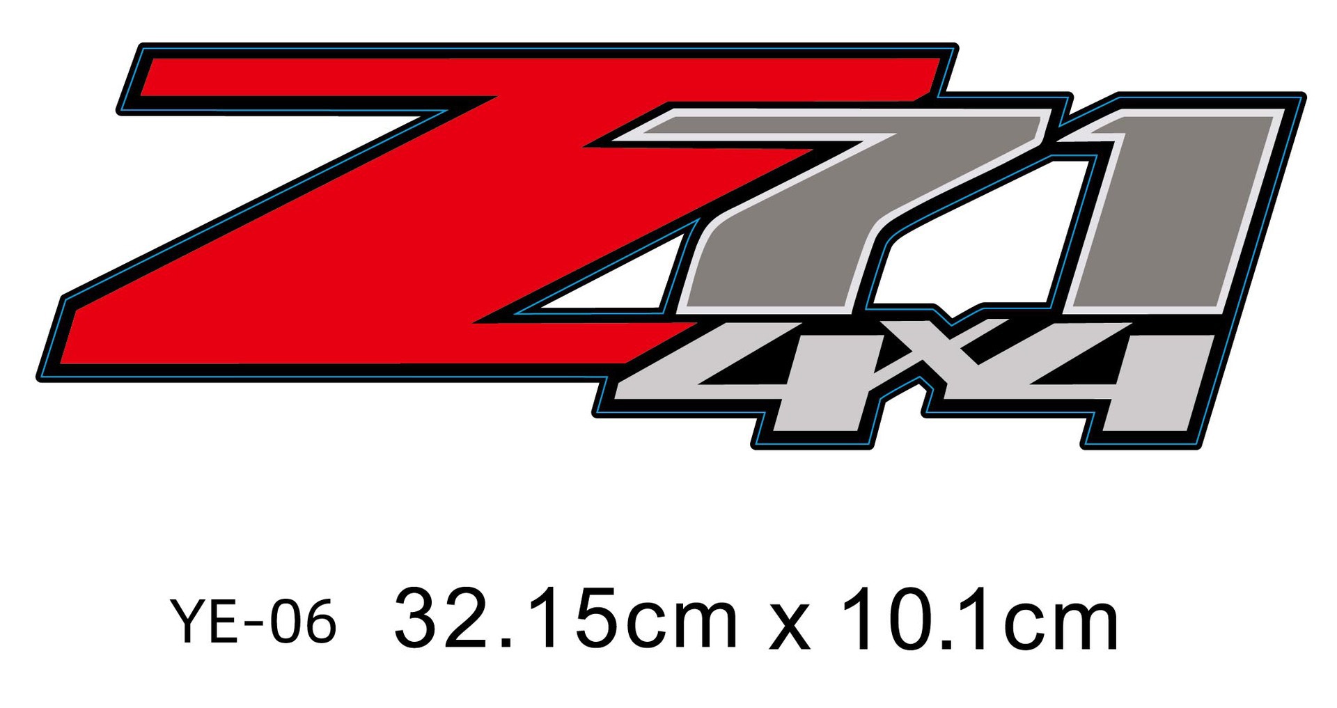 Comercio electrónico transfronterizo 4x4 pegatinas de coche todoterreno pegatinas de cola de coche modificadas FX4 calcomanías decorativas impresión en color de camión talla