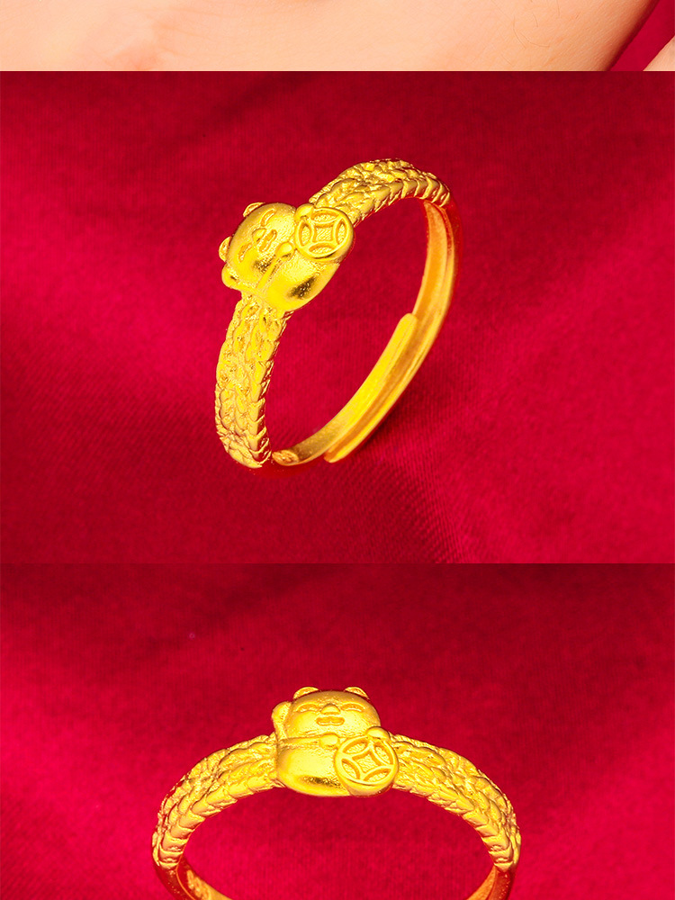 Unisex Jewelry Fashion gold ladies fashion gold ring cat open ring cat ring_voghion.com