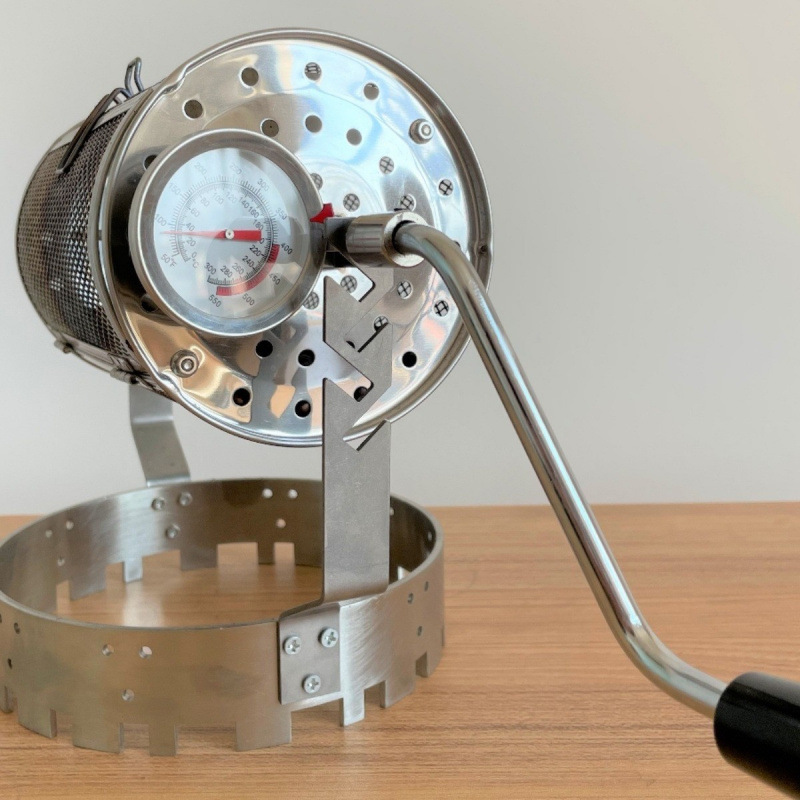 Semi-Direct Fire Hand-Cranked Coffee Bean Roaster for Roasting Coffee Beans