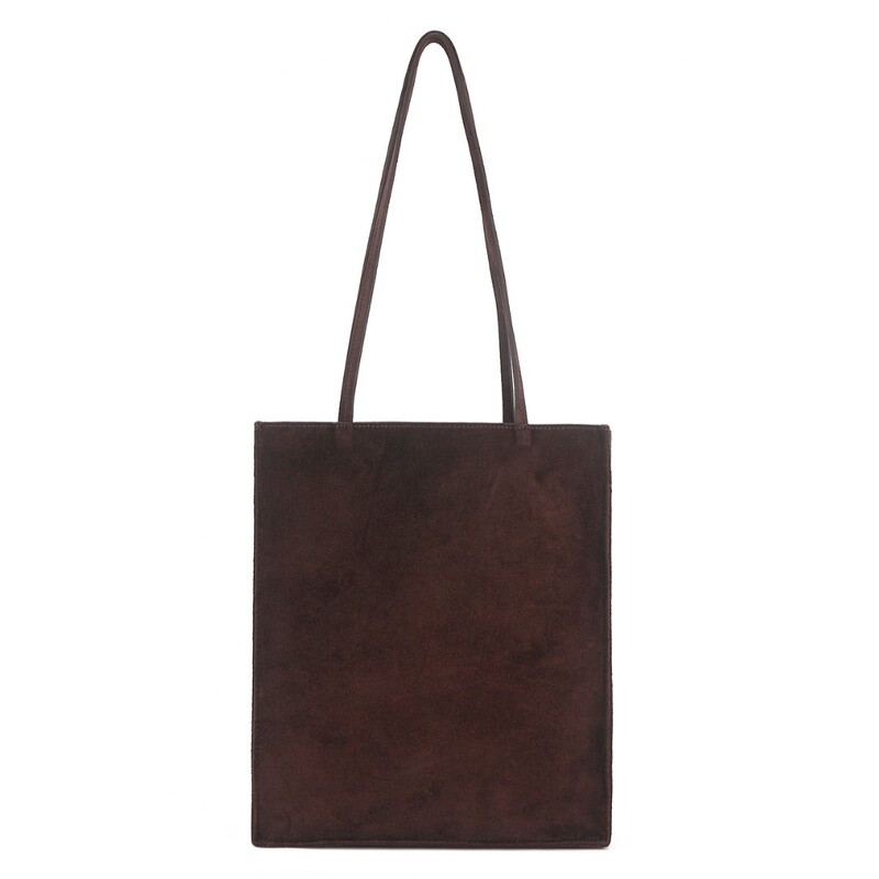 Row Tote Bag Women's 2025 New Tote Suede Large Capacity Shoulder Shopping Bag Commuter Handbag
