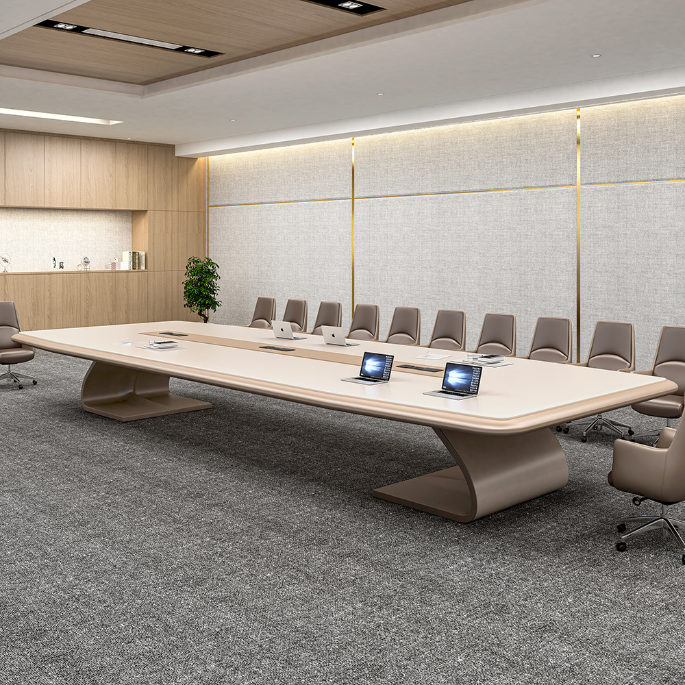 G& New Painted Conference Table Long Table Simple Modern Large Negotiation Table Luxury Training Table Conference Room Elliptical
