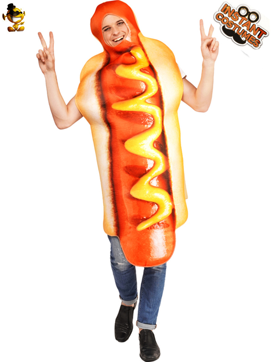 Disfraz de Perrito Caliente para Adultos, Divertido, para Halloween, Cosplay, Actuaciones Escénicas