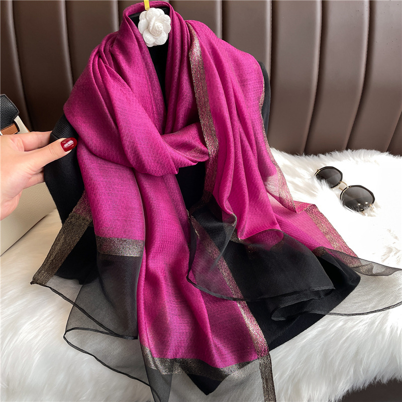 Femmes Élégant Couleur Unie Polyester Foulard display picture 4