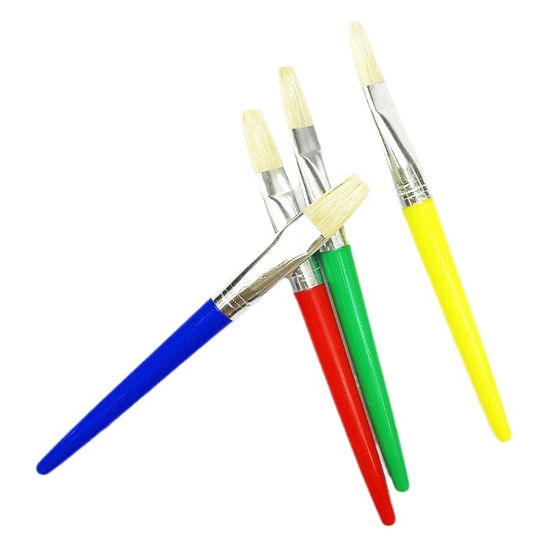 Color caramelo 4 cerdas cepillo varilla de plástico tiza de agua de los niños pintura del arte DIY graffiti aceite cepillo al por mayor