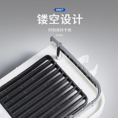 花灑淋浴杆置物架免打孔淋浴托盤花灑杆升降杆收納掛籃衛生間