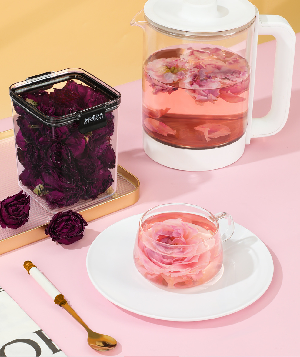 Dried Yunnan Red Rose Tea Whole Flower Crown Buds Meigui Hua Herbal Infusion 40g overview