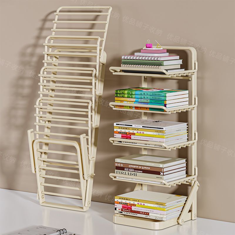 ★ Desktop Bookshelf Desk Storage Rack Simple Small Book Desk Storage Rack Student Dual-Use Foldable