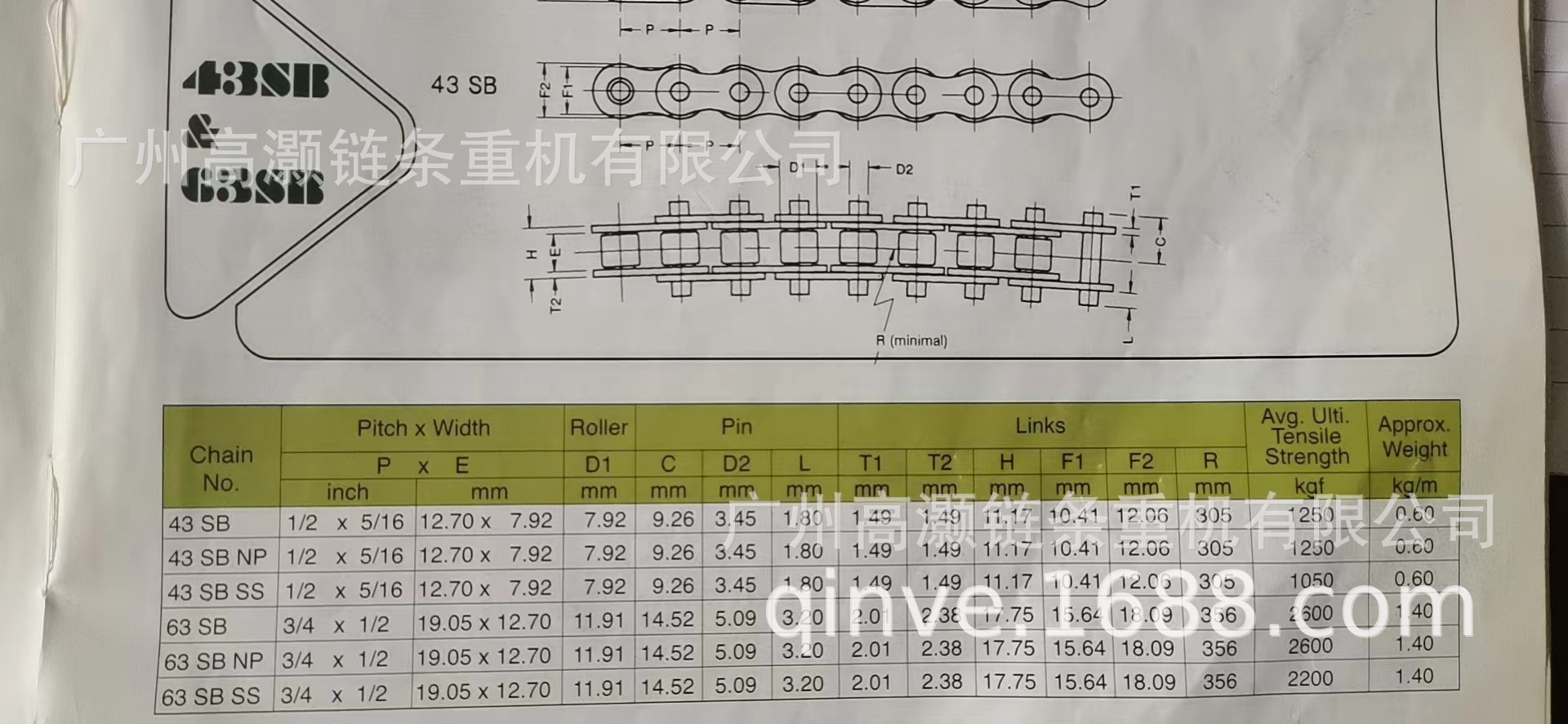 TYC 63 SB，TYC侧弯链条