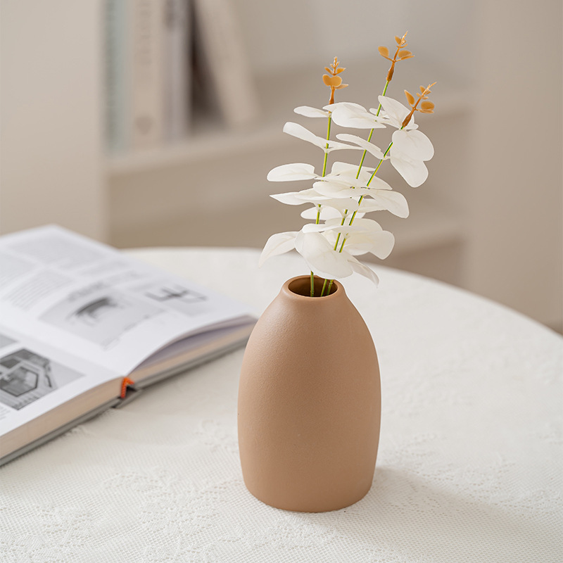 vasijas de cerámica creativas vasijas de cerámica de alto nivel de sensación floral vasijas blancas mesa de banquete decoración simple