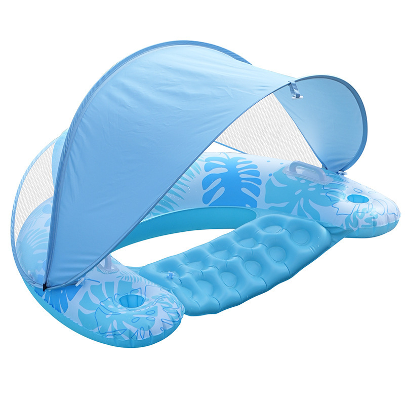 Transfronterizo spot piscina inflable flotante fila plegable agujero redondo al aire libre cama flotante para adultos y niños colchones flotantes al por mayor
