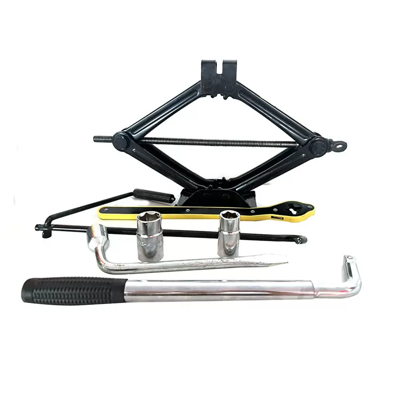 山东现货供应1.5t剪式千斤顶随车工具汽车卸胎质保高承重重型升降