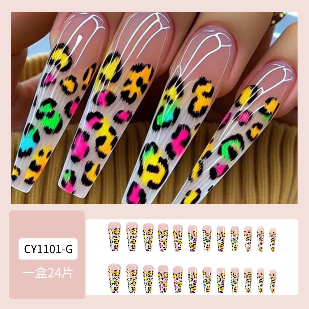 Uñas de uñas largas portátiles Parche de uñas postizas desmontables Sensación de alto nivel Venta al por mayor de uñas portátiles de venta caliente transfronterizas