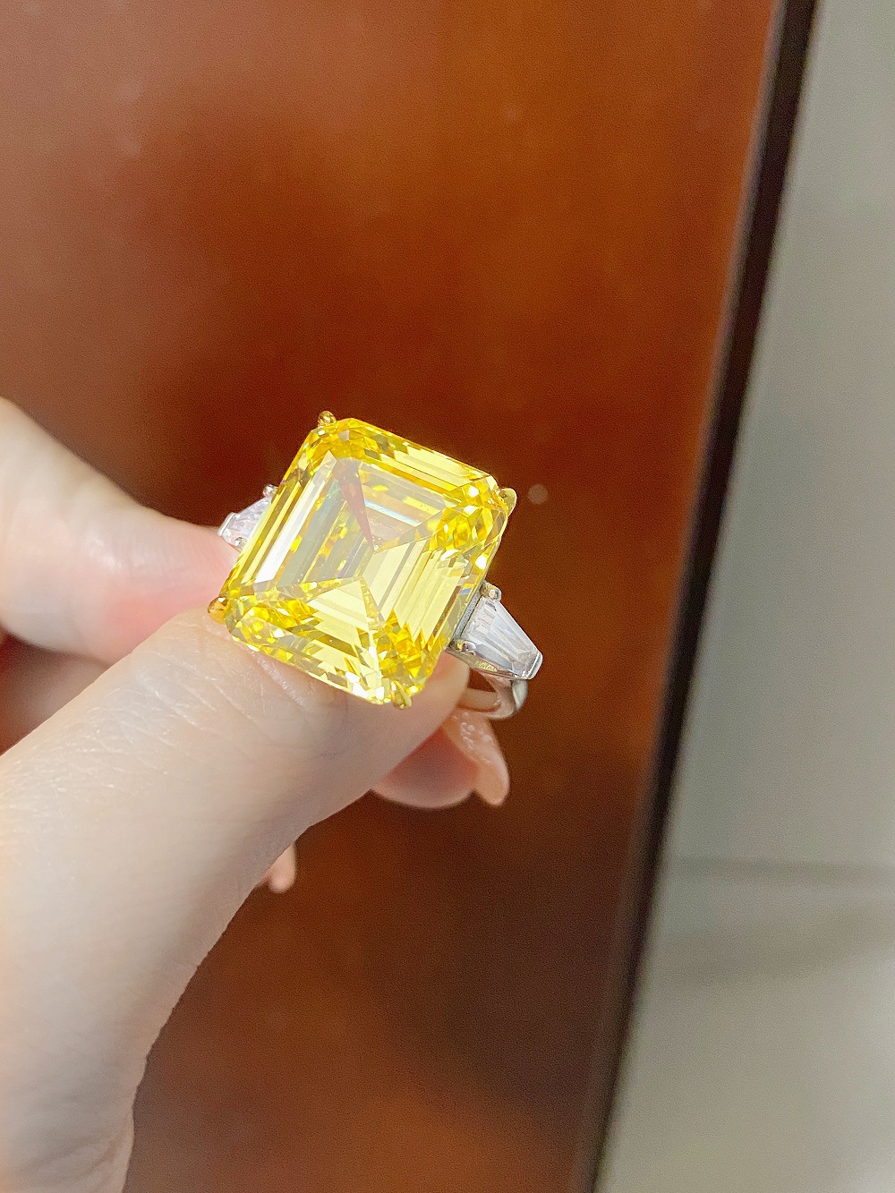 Fashion Square Sterling Silver Plating Zircon Rings 1 Piece