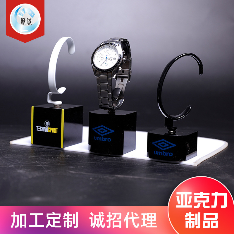 亚克力手表展示支架黑色透明拍摄道具手表托架时尚首饰展示架