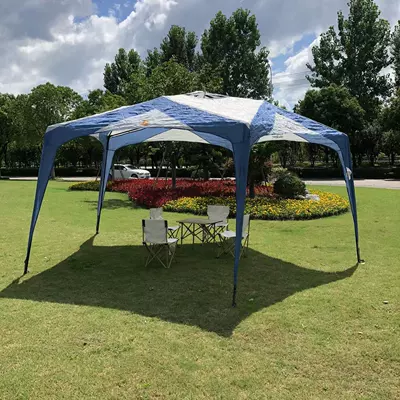 Stock outdoor camping canopy travel Pergola Garden Leisure tent sunshade canopy camping multi-person travel tent (Çadırlar) - blue-more-than-8-people