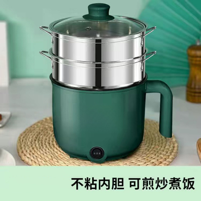 다크그린 [눌어붙지 않는 단일 냄비] + 이중 찜기