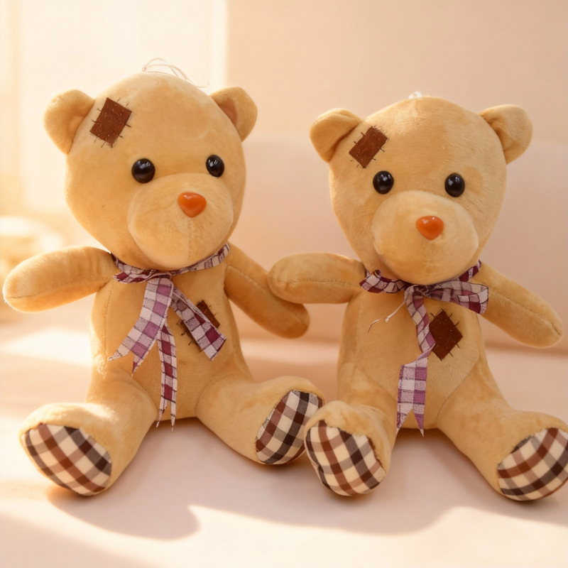 Fabricantes al por mayor mendigo oso juguetes de peluche siete pulgadas súper suave agarrar muñecas de peluche muñecas de boda arrojar regalos