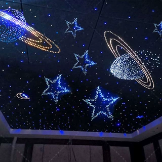 定制款满天星光纤点位星空板车载家庭流星星空顶LED光纤图案吊顶