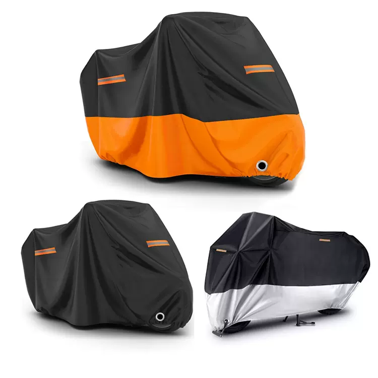 跨境优选210D摩托车车罩户外车罩防水防晒防尘摩托车车衣电动车罩