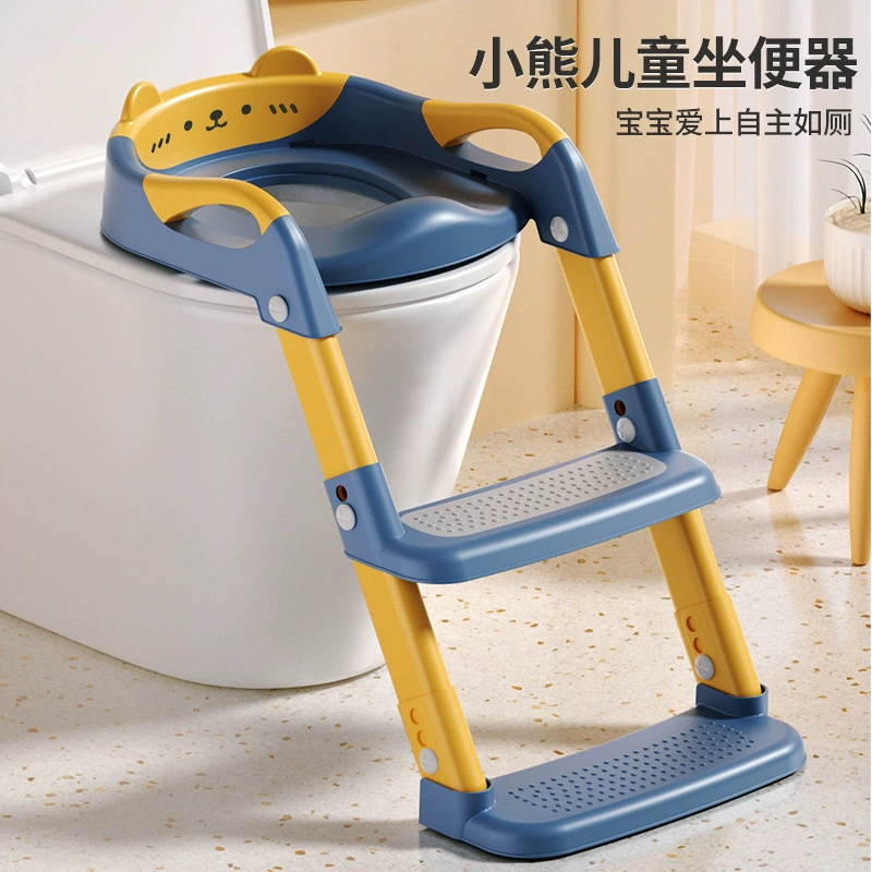 Children's toilet with stairs, soft comfortable pillow
